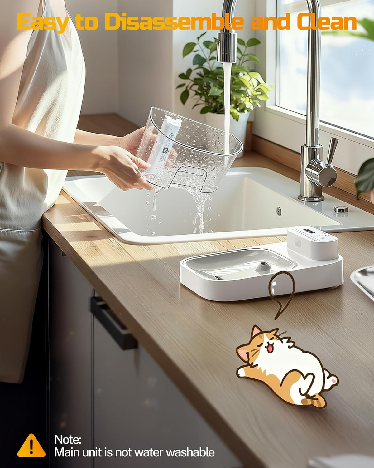 Cat Drinking Water Fountain